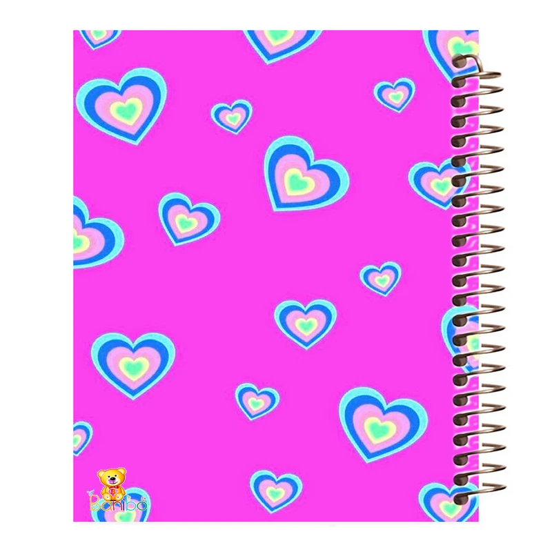 دفتر مشق 100 برگ بانیبو طرح  قلب کد 1099
