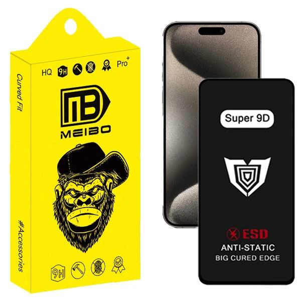 محافظ صفحه نمایش میبو مدل Super 9D Guard مناسب برای گوشی موبایل اپل iphone 15 pro max
