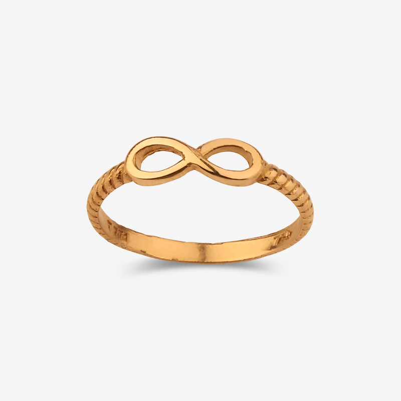 انگشتر طلا 18 عیار زنانه گالری طلای ده مدل بی نهایت سایز 53