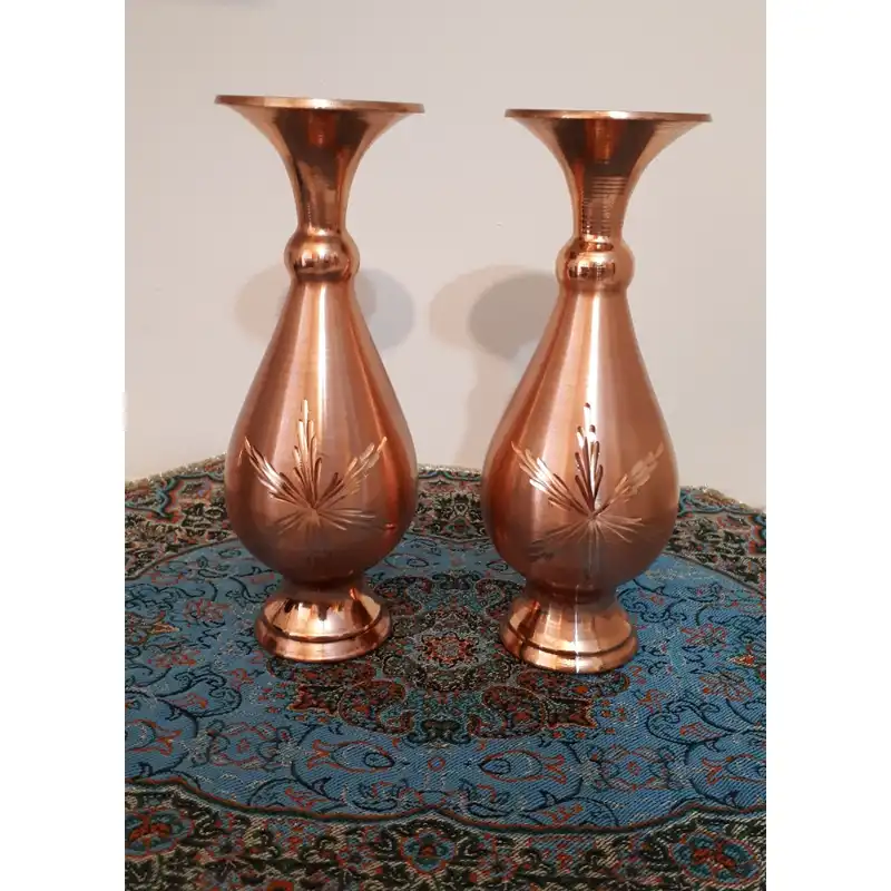 گلدان مسی مدل قلم تراش کد 416 بسته 2 عددی
