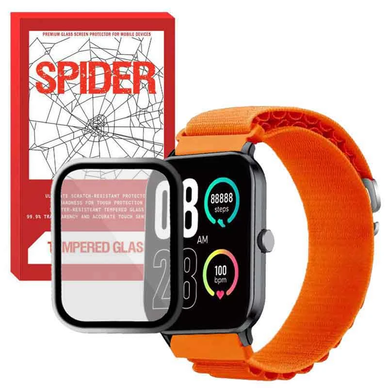 بند اسپایدر مدل LOOP ALPINE مناسب برای ساعت هوشمند کیو سی وای GTC به همراه محافظ صفحه نمایش