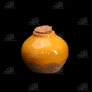 عطردان سفالی‏ لعاب ساده‏  ‏.‏رنگ ‏زرد‏ طرح ‏نشاط‏ مدل 1002700002