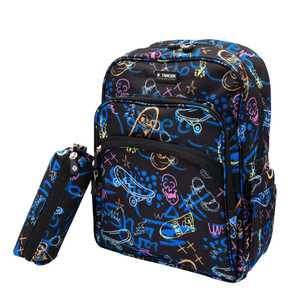 کوله پشتی تنسر مدل آریو طرح اسکیتی کد 135 به همراه جامدادی 