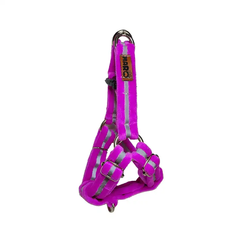 قلاده کتفی و گردنی و بند قلاده سگ طرح مخملی مدل شبرنگی کد m012