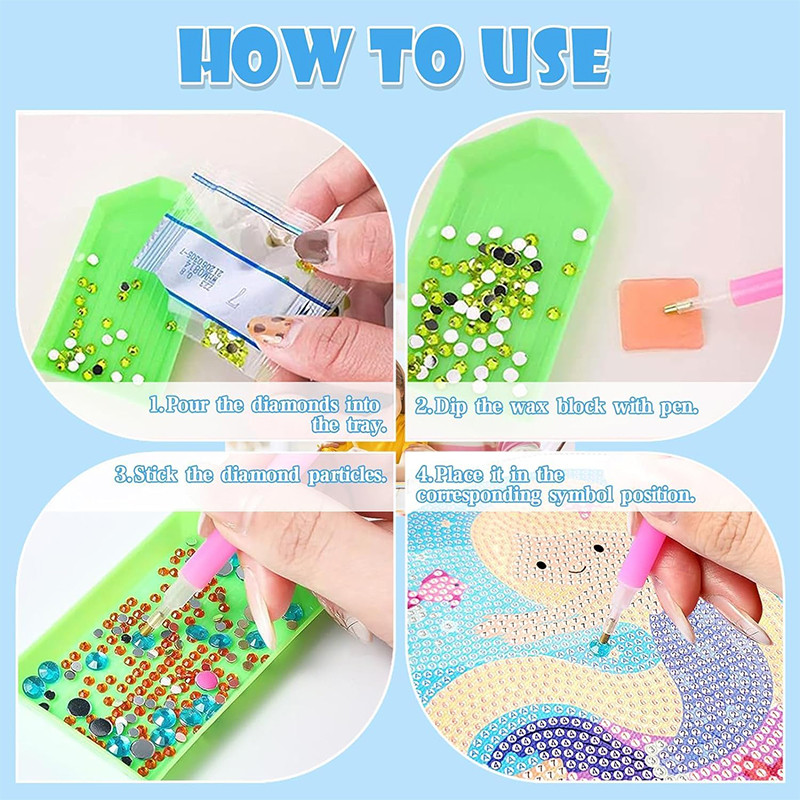 بازی آموزشی سمید مدل ساخت تابلو نقاشی الماسی طرح عروسکی کد 100