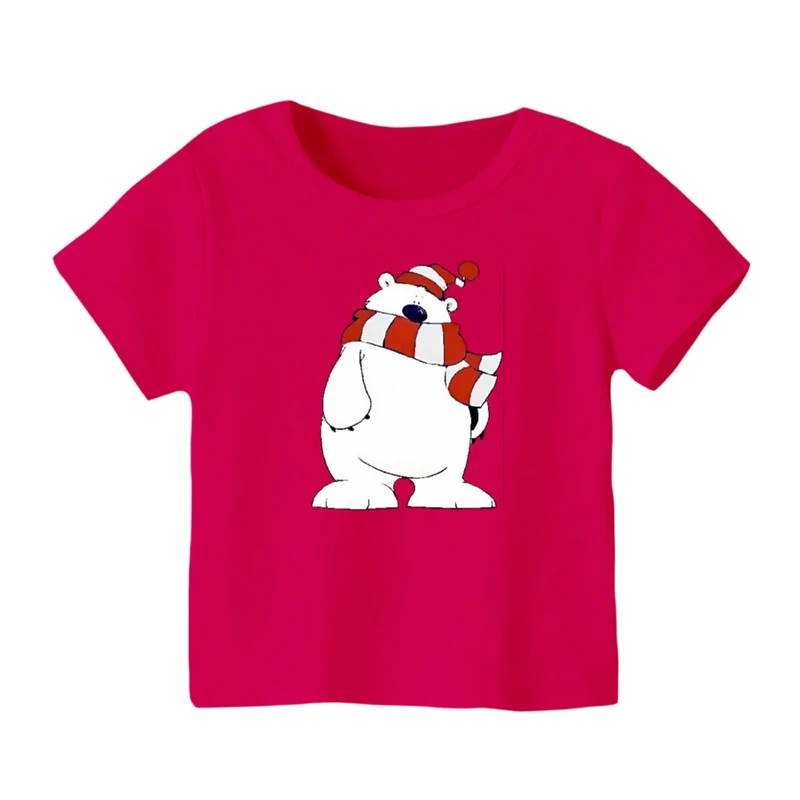 تی شرت آستین کوتاه بچگانه مدل خرس کریسمس کد 7