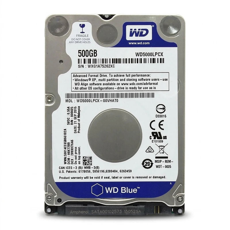 هارددیسک اینترنال وسترن دیجیتال مدل Blue WD5000LPCX ظرفیت 500 گیگابایت