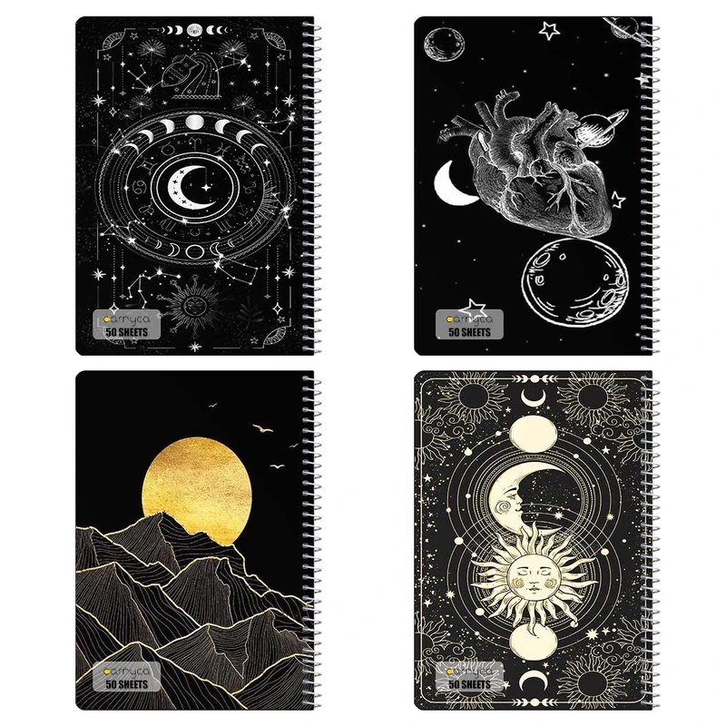 دفتر نقاشي 50 برگ کارنيکا طرح ماه Moon کد 91016 مجموعه 4 عددی