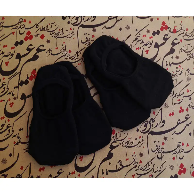 جوراب کالج مردانه لنتر کد KM -04 رنگ مشکی مجموعه 4 عددی