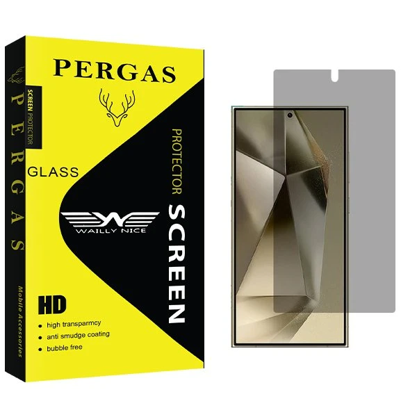 محافظ صفحه نمایش حریم شخصی وایلی نایس مدل Pergas مناسب برای گوشی موبایل سامسونگ Galaxy S24 Ultra
