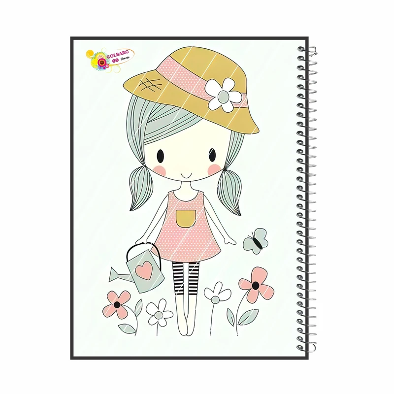 دفتر مشق 60 برگ گلبرگ مدل دخترانه کد 2459