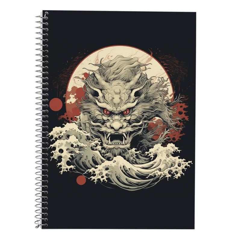 دفتر زبان 50 برگ مدوپد مدل دوخط طرح Vindland Saga کد DF3145