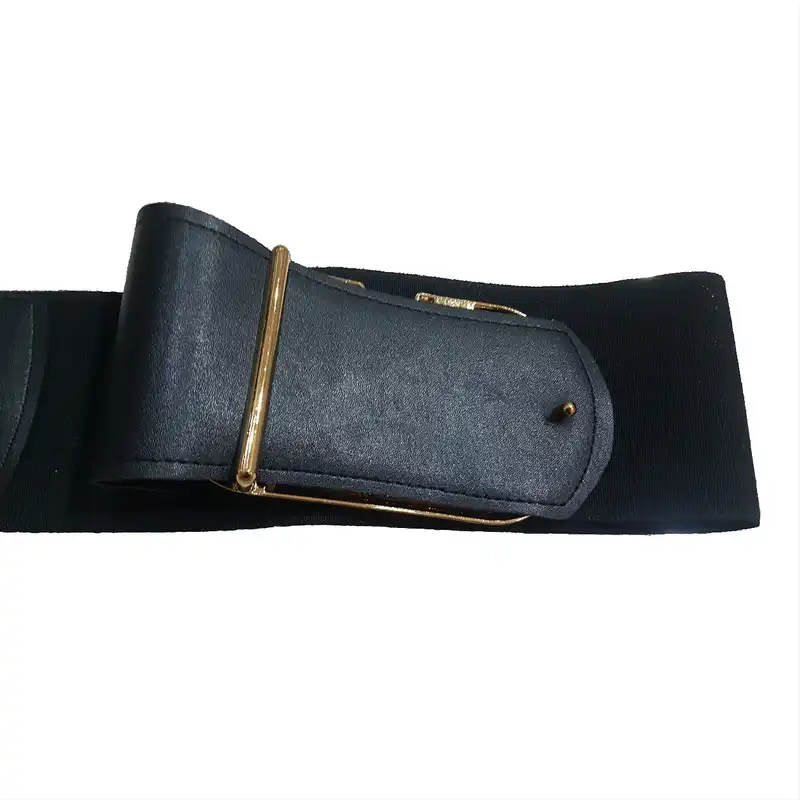 کمربند زنانه مدل پهن سگک دار کشی