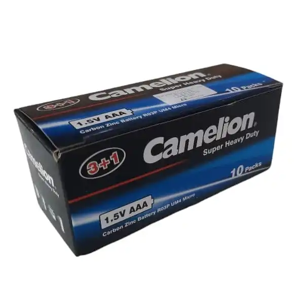 باتری نیم قلمی کملیون مدل R03-UM4 بسته 40 عددی