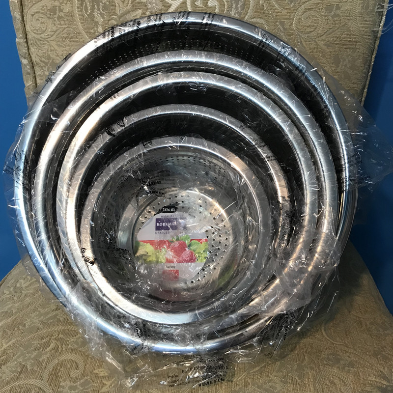 ست آبکش کرکماز مدل استیل مجموعه 5 عددی