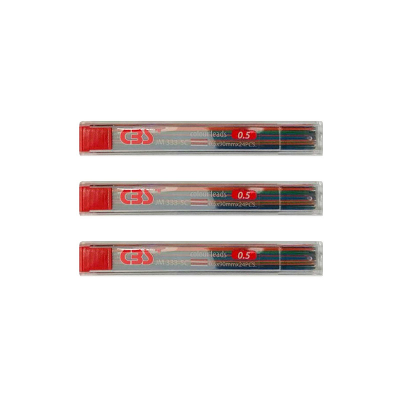 نوک مداد نوکی 0.5 میلی متری سی بی اس مدل رنگی کد JM 333-7C