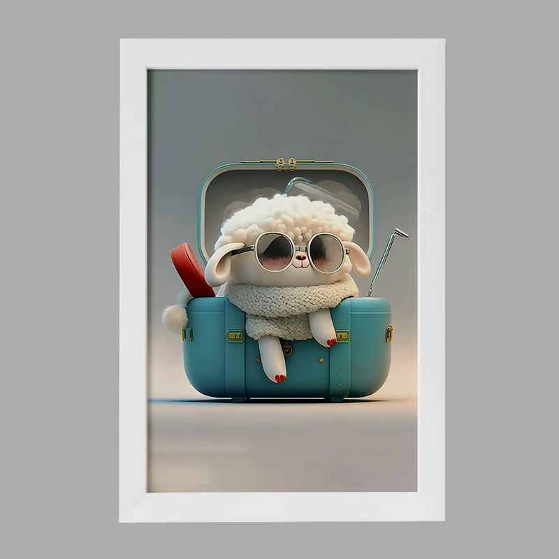 تابلو خندالو مدل گوسفند کیوت کد F5698