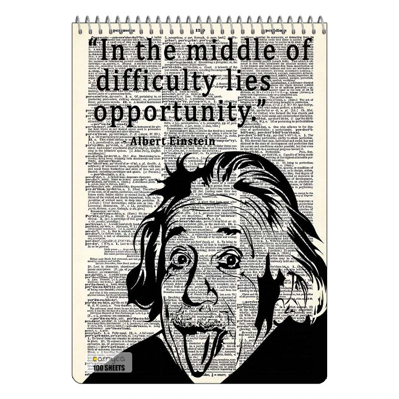 دفتر شطرنجی 100 برگ کارنیکا طرح روزنامه وینتج Vintage Newspaper کد 71092