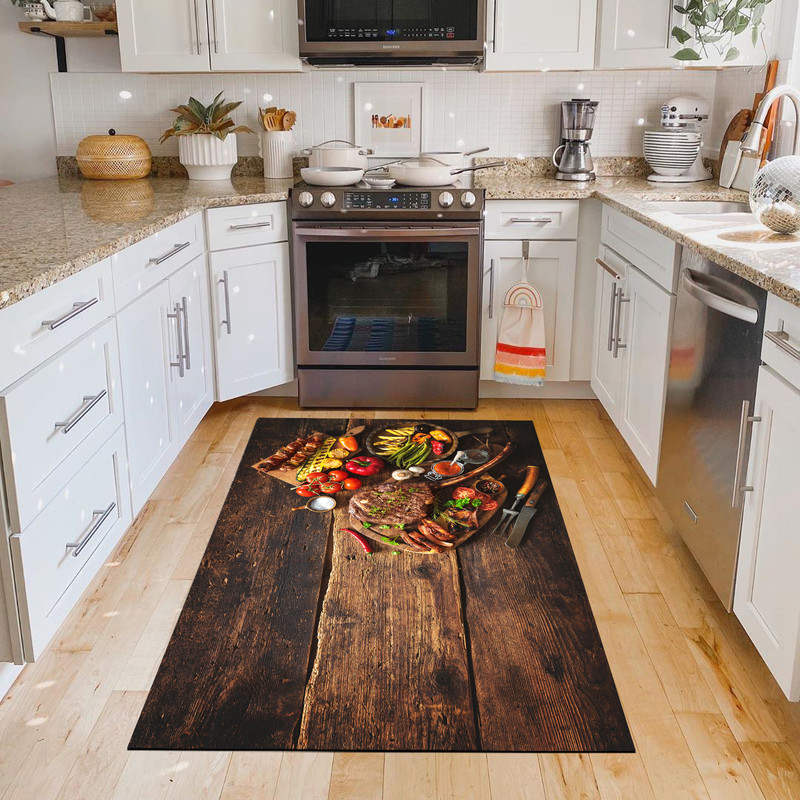 فرش پارچه ای مدل آشپزخانه مدل تخته گوشت 6032