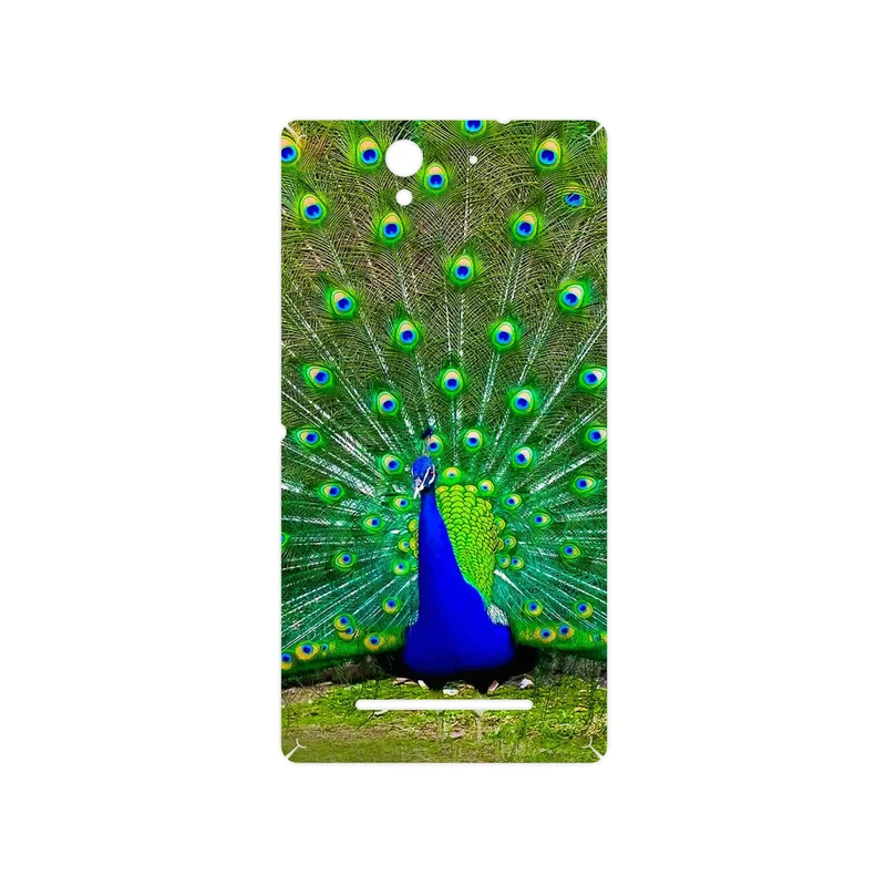 برچسب پوششی ماهوت مدل Peacock مناسب برای گوشی موبایل سونی Xperia C3 Dual