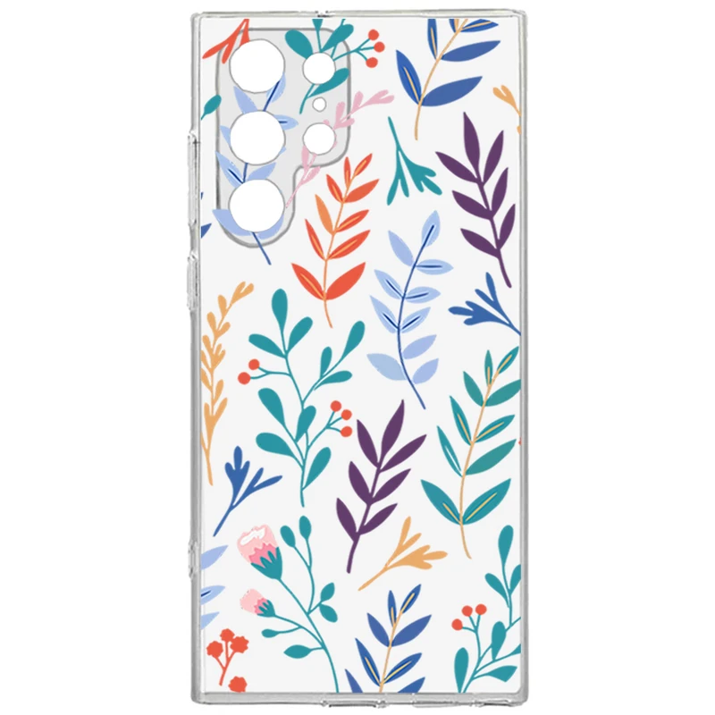 کاور طرح Tiny Leaves مناسب برای گوشی موبایل سامسونگ Galaxy S22 Ultra