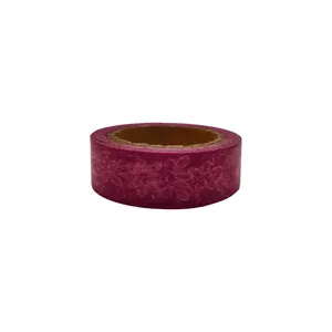 چسب نواری دبیلیو تی مدل واشی طرح برگ کد 12 عرض 1.5 سانتی متر
