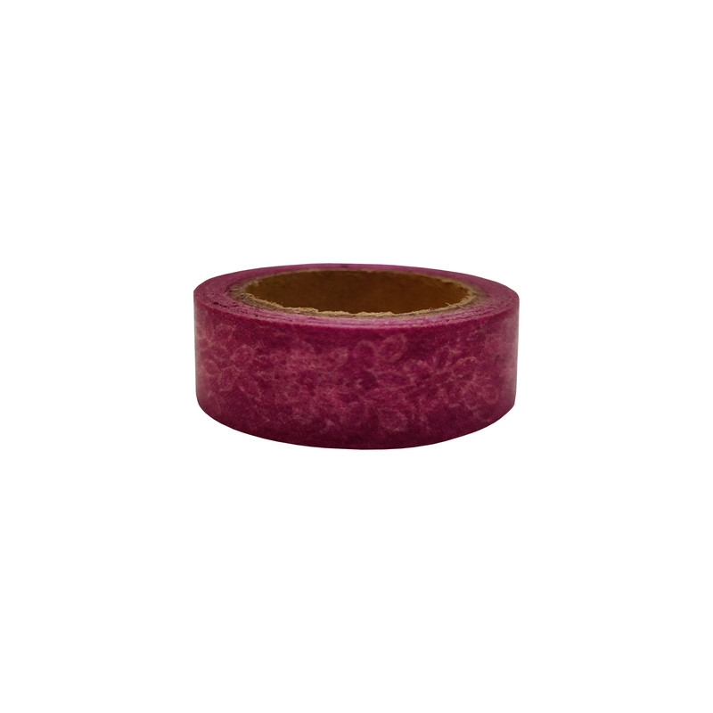 چسب نواری دبیلیو تی مدل واشی طرح برگ کد 12 عرض 1.5 سانتی متر