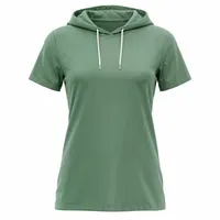 تی شرت کلاه دار آستین کوتاه زنانه مدل 14040225C