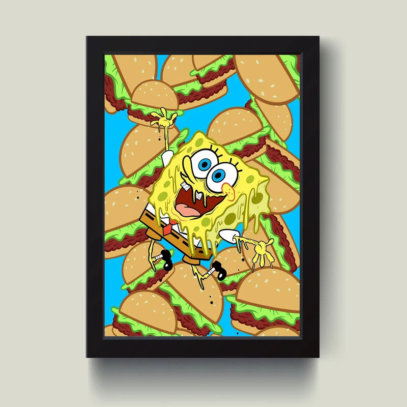 تابلو مدل دکوراتیو باب اسفنجی sponge bob کد G8-42