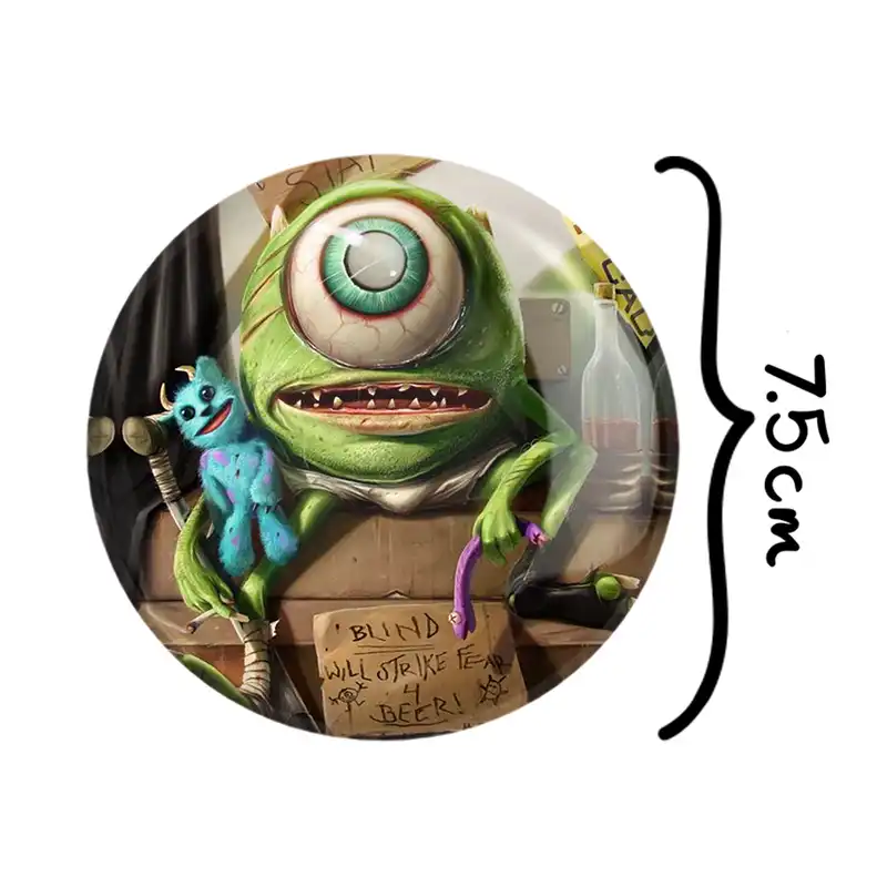 آینه جیبی خندالو طرح کارخانه هیولاها مدل تاشو کد 1531