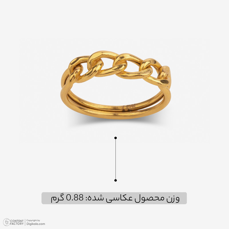 انگشتر طلا 18 عیار زنانه با طرح کارتیه مایا ماهک مدل MR0258  - 6