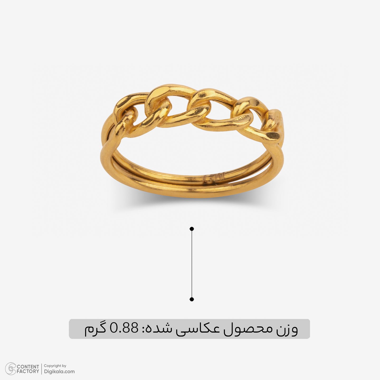 انگشتر طلا 18 عیار زنانه با طرح کارتیه مایا ماهک مدل MR0258 سایز 54 -  - 6