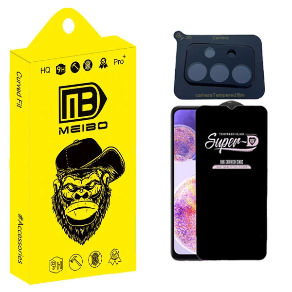 محافظ صفحه نمایش میبو مدل SuperD Pro مناسب برای گوشی موبایل سامسونگ galaxy A23 به همراه محافظ لنز