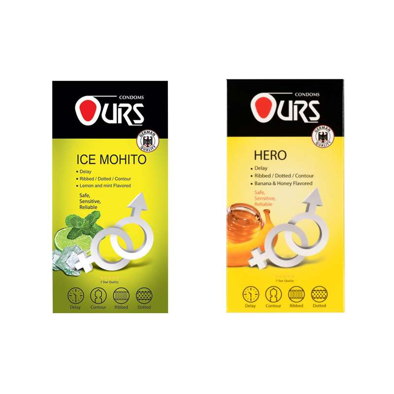کاندوم اورز مدل Ice Mohito/ Hero مجموعه 2 عددی کاندوم اورز مدل Ice Mohito/ Hero مجموعه 2 عددی