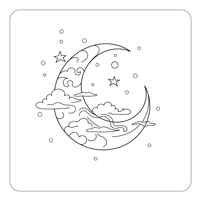 مگنت کاکتی طرح ماه و ستاره مدل mp50878