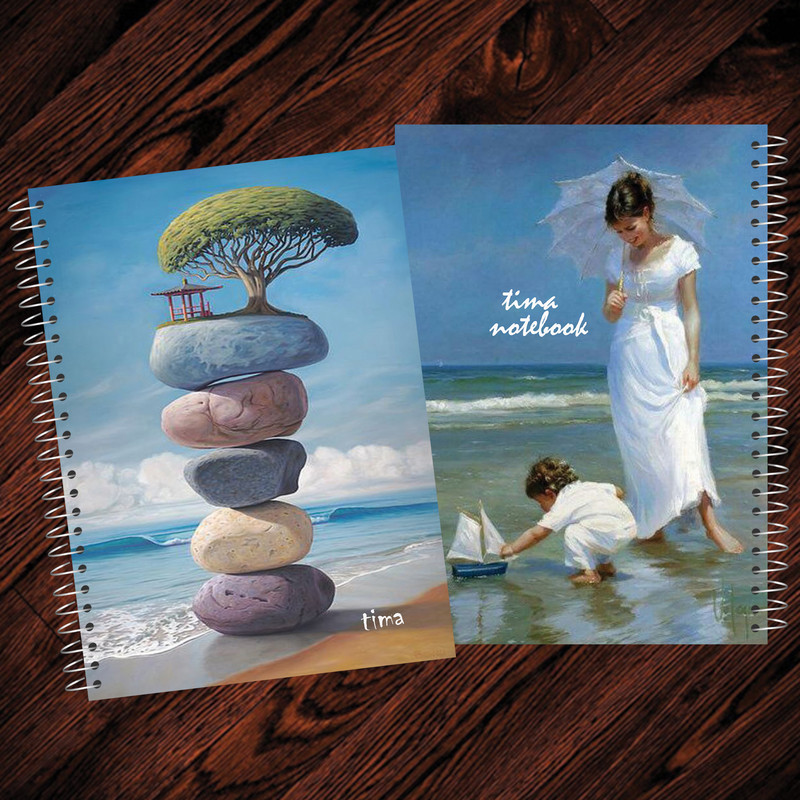 دفتر زبان 50 برگ تیما مدل مونیکا مجموعه 4 عددی