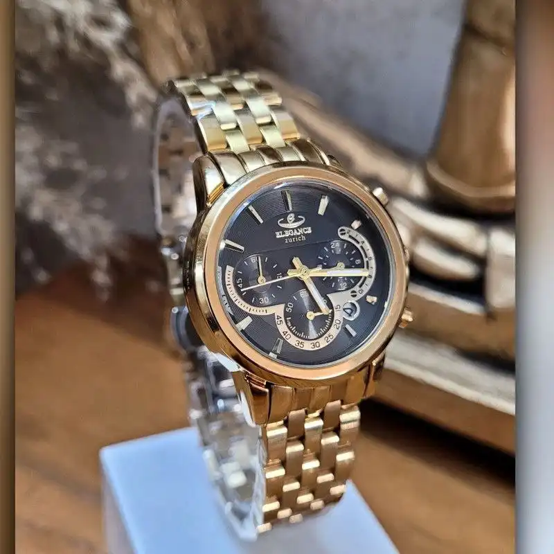 ساعت مچی عقربه ای زنانه الگانس مدل سه موتور فعال کورنوگراف m22