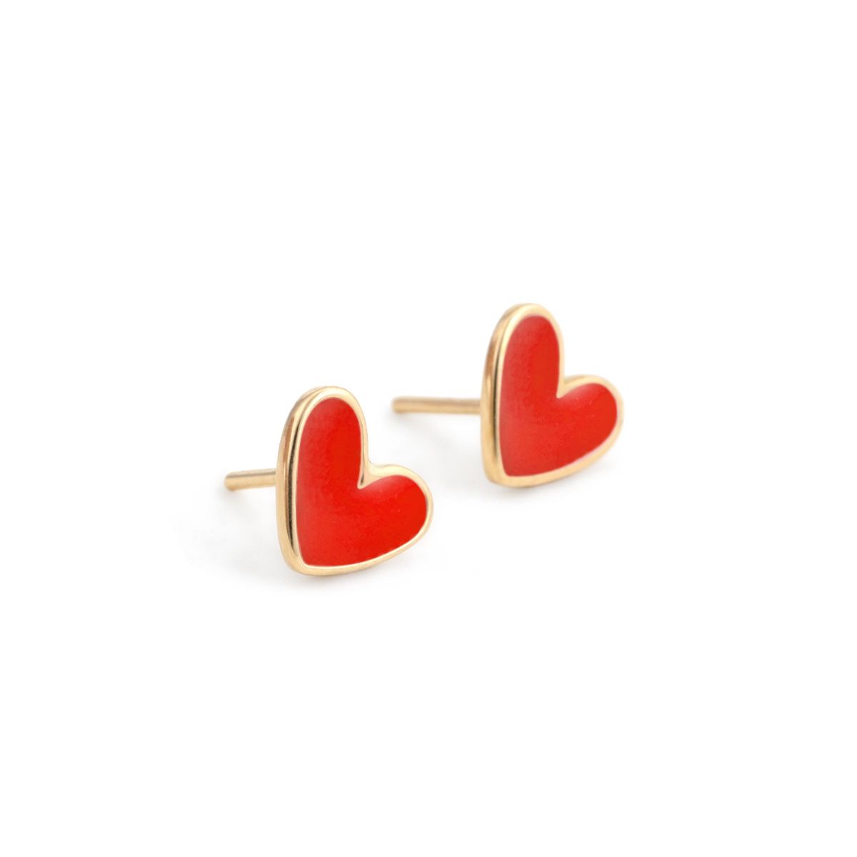 گوشواره طلا 18 عیار زنانه بان گالری مدل قلب آبنباتی -  - 3