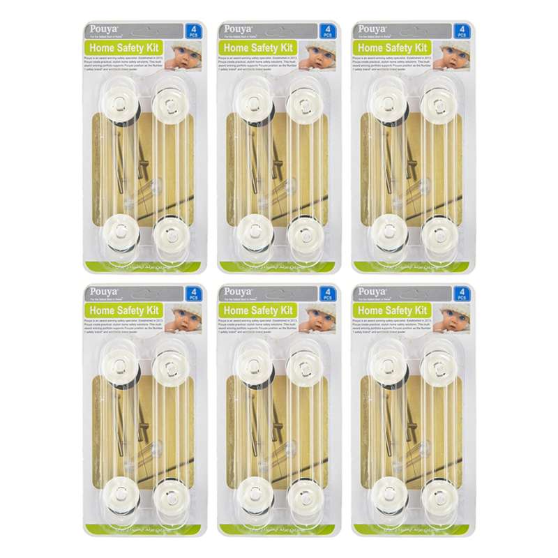 قفل درب کابینت مدل Home Safety Kit شش بسته 4 عددی
