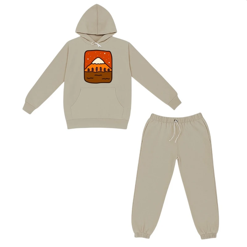 ست هودی و شلوار راحتی بچگانه مدل کوه کد p2 