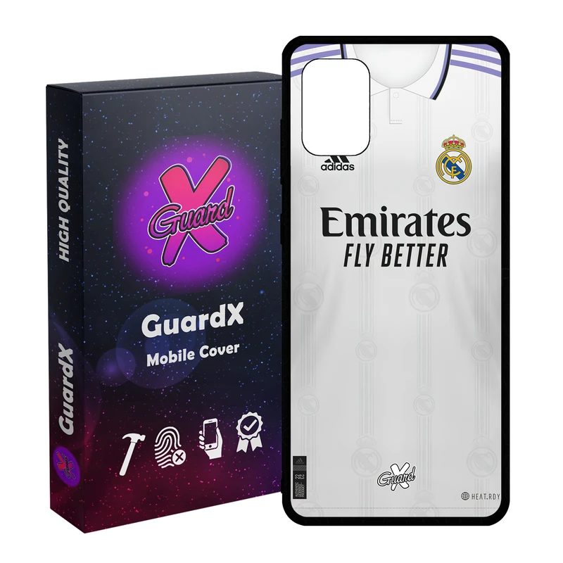 کاور گارد ایکس طرح رئال مادرید مدل Glass10465 مناسب برای گوشی موبایل سامسونگ Galaxy A71 4G