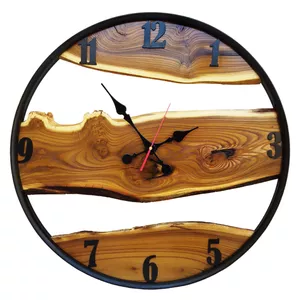 ساعت دیواری طرح چوبی روستیک مدل S_459