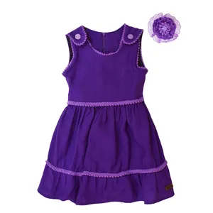 پیراهن دخترانه مدل گیتی کد 1013 به همراه گل سر