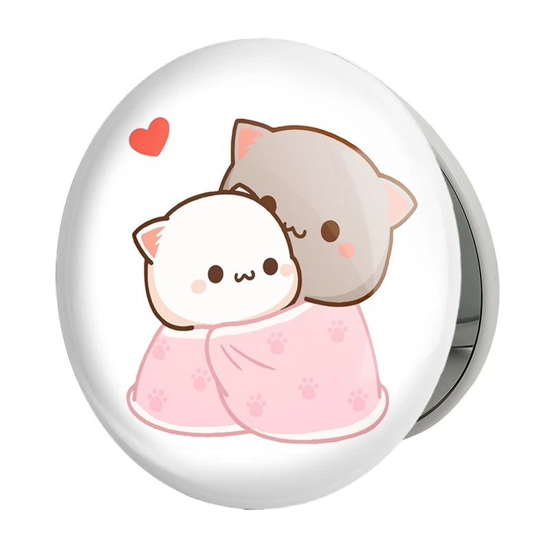 آینه جیبی خندالو طرح گربه های بامزه مدل تاشو کد 22026 