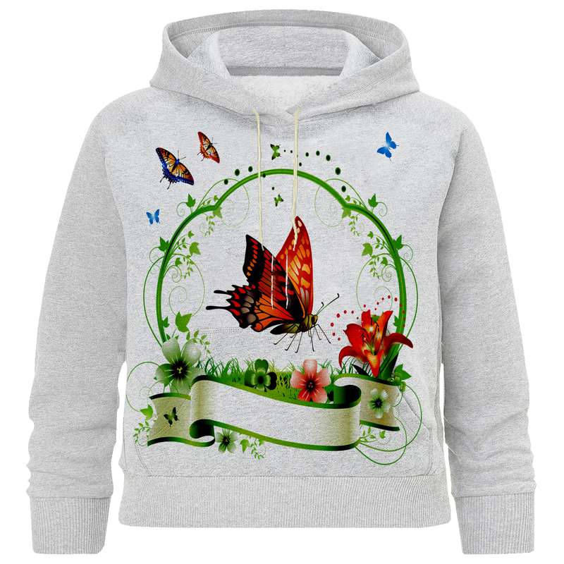 هودی دخترانه مدل M 406 پروانه