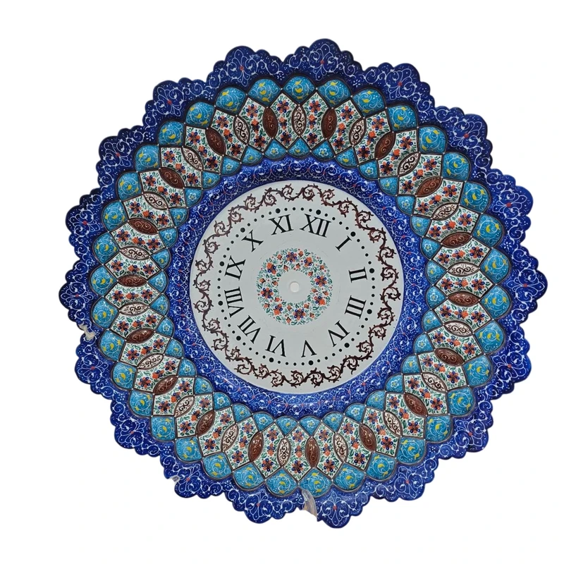 ساعت دیواری میناکاری مسی میناسرای نیکنامی مدل 501