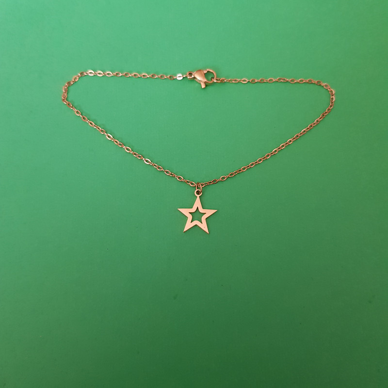 دستبند زنانه مدل ستاره تو خالی