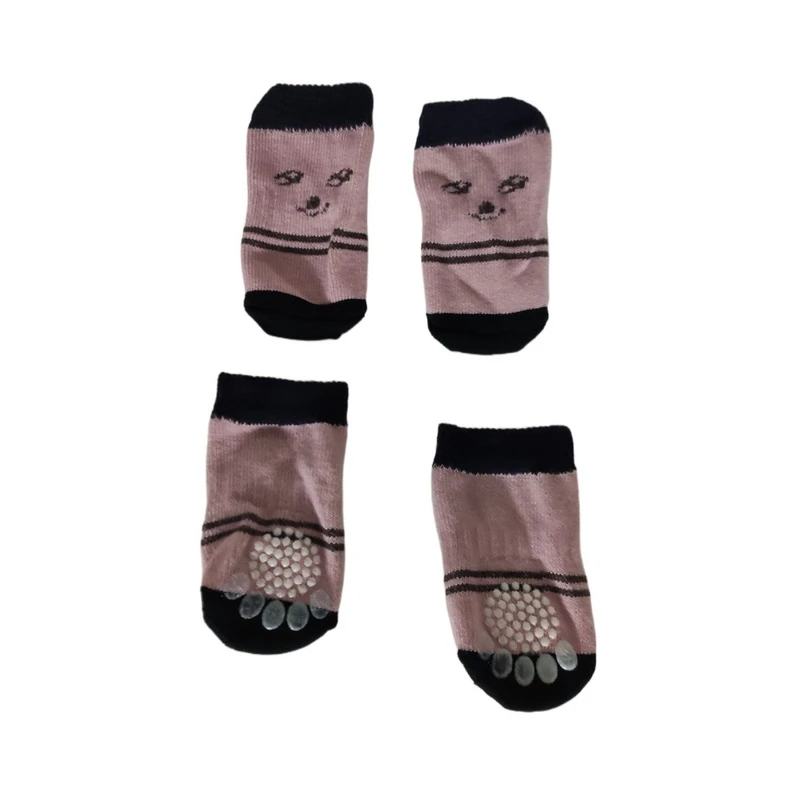 جوراب سگ و گربه مدل NONSKID سایز L مجموعه 4 عددی
