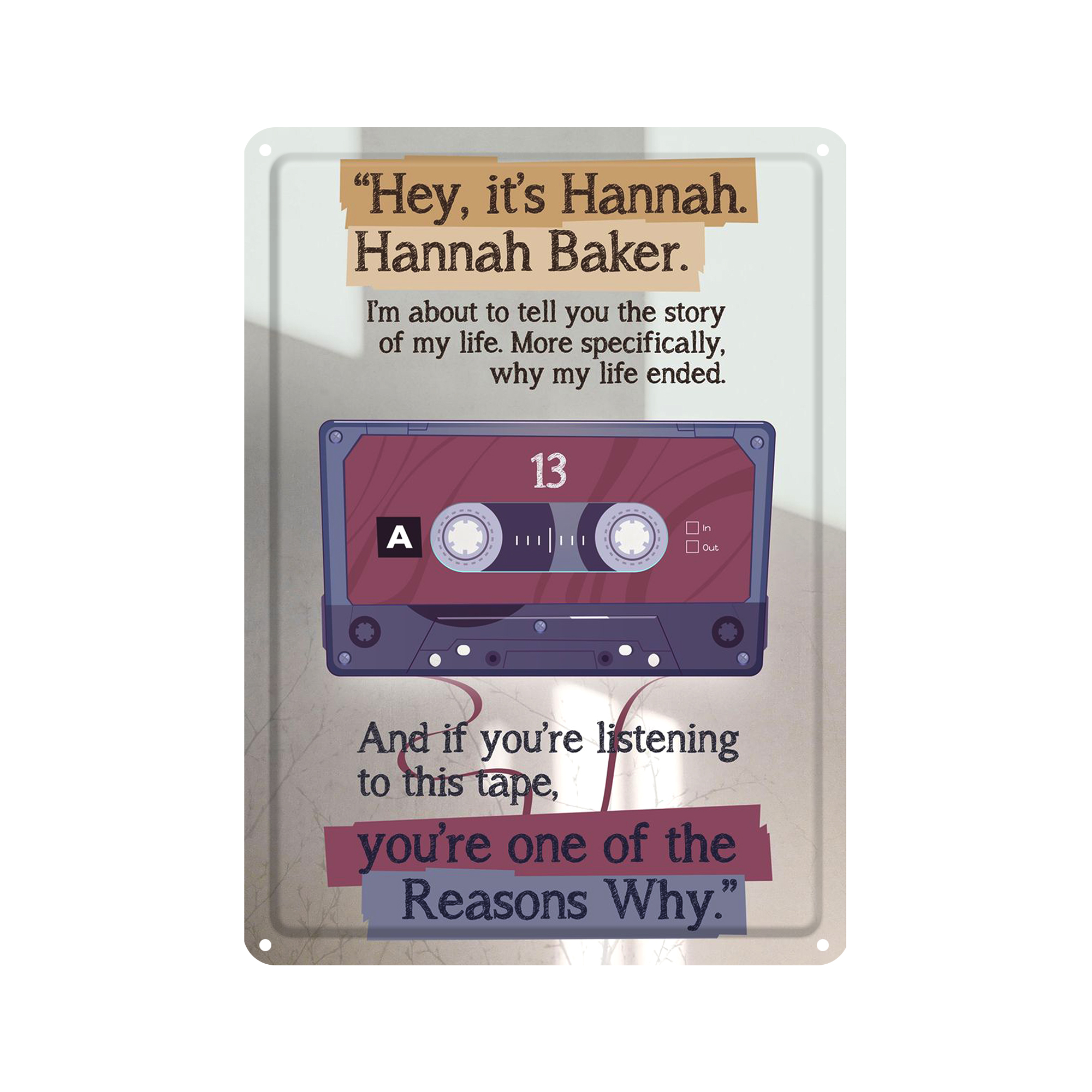 دیوارکوب مدل سریال کد s 1605 13 reasons why