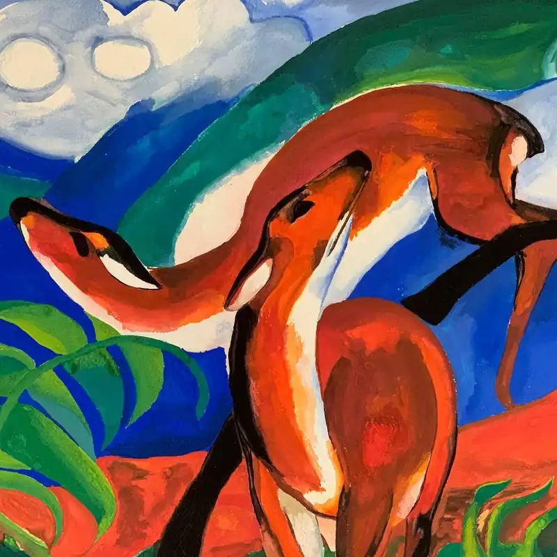 تابلو نقاشی مدل آهو